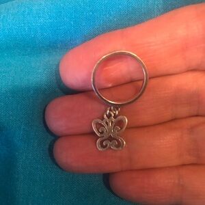James Avery butterfly dangle ring